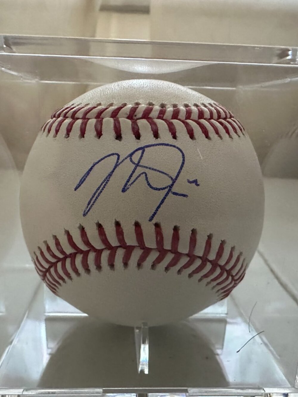 MIKE TROUT SIGNED LOS ANGELES ANGELS AUTOGRAPHED RAWLINGS BASEBALL W/HOL COA 857